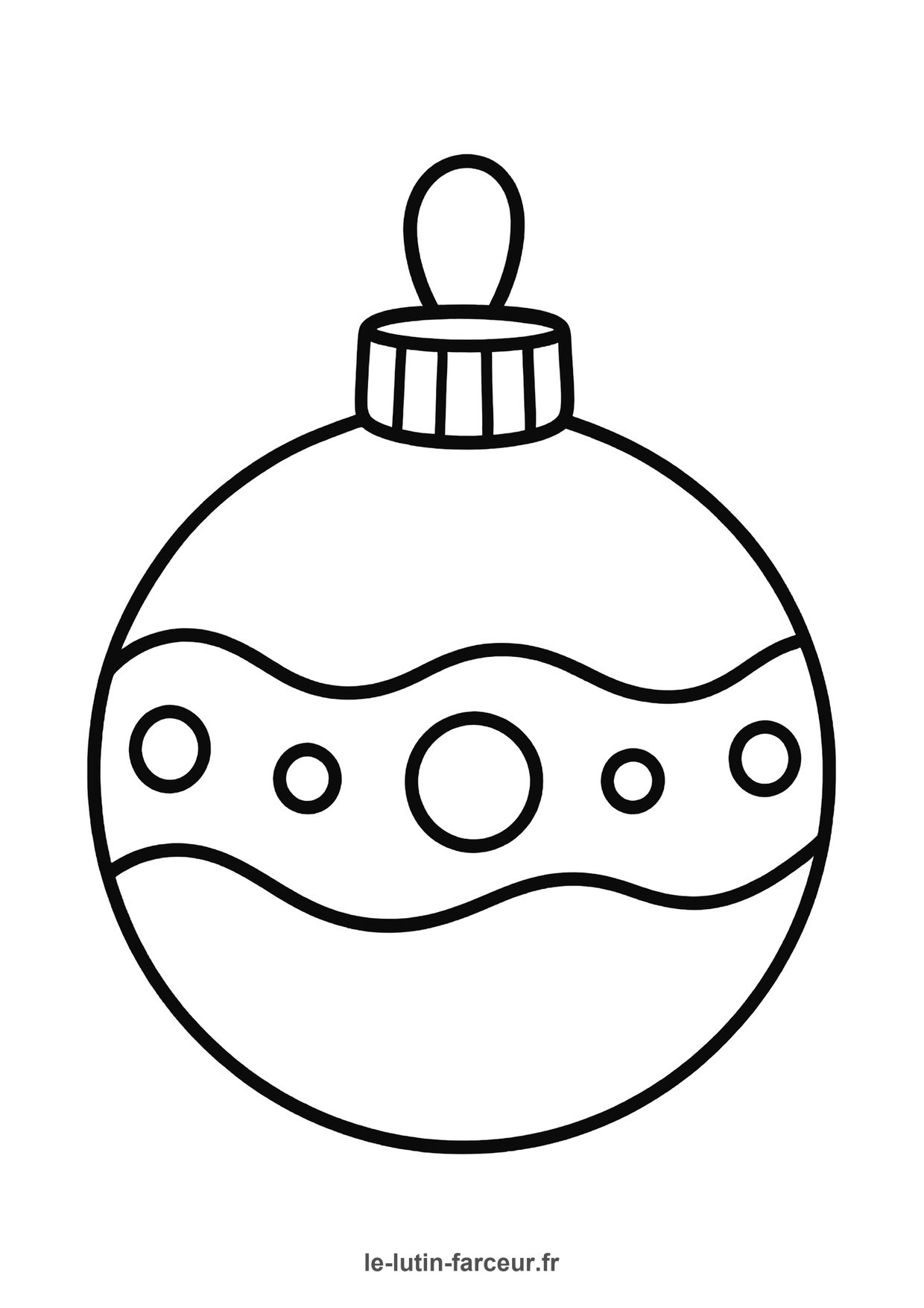 Coloriage boule de noel simple